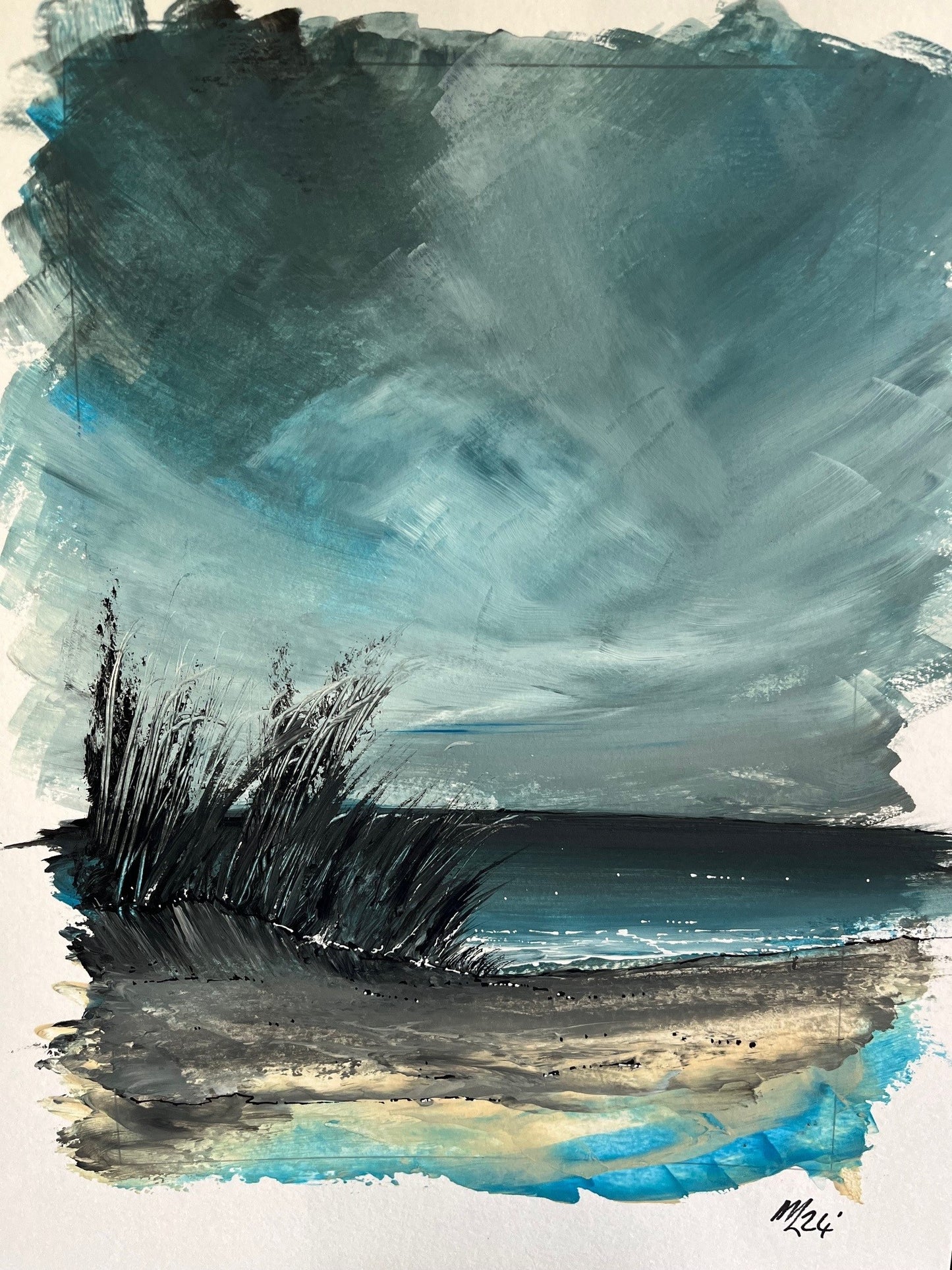 Beach at Rush Co Dublin - A3 Original