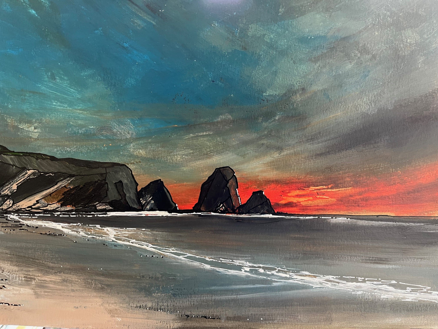 Nohoval Cove at Dawn - A3 Original