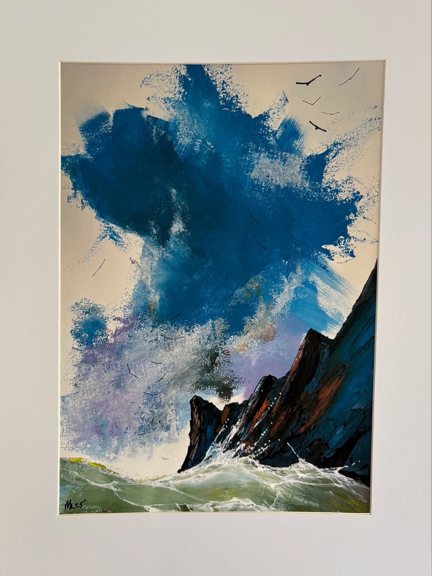 Wild Atlantic waves crashing on the Irish coast — fine art print by Irish seascape artist Marcel Lindsay
