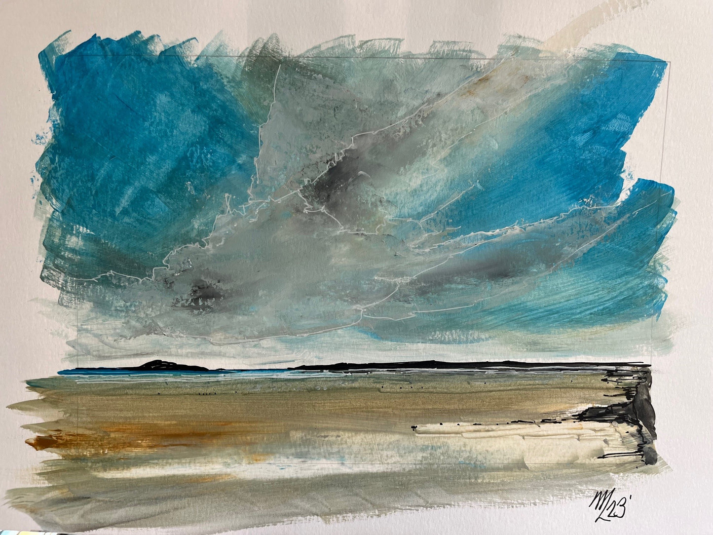 Beach at Portrane Co Dublin - A3 Original