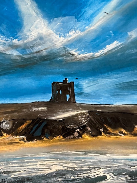 Ballybunion Castle on the Wild Atlantic Way — fine art print by Irish seascape artist Marcel Lindsay

