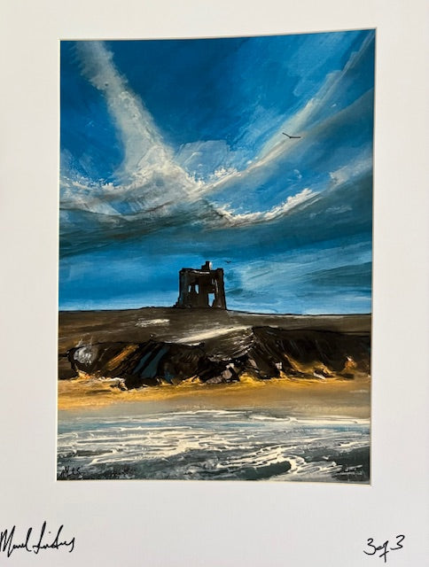 Ballybunion Castle on the Wild Atlantic Way — fine art print by Irish seascape artist Marcel Lindsay
