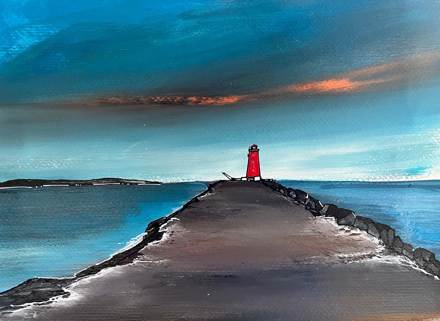 Lighthouse at Poolbeg - A3 Original