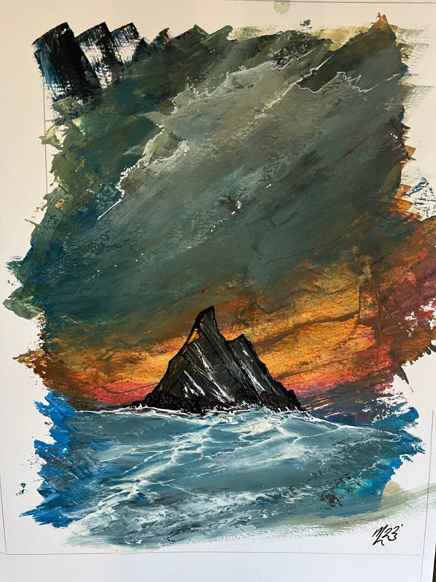 Painting of the Skelligs 