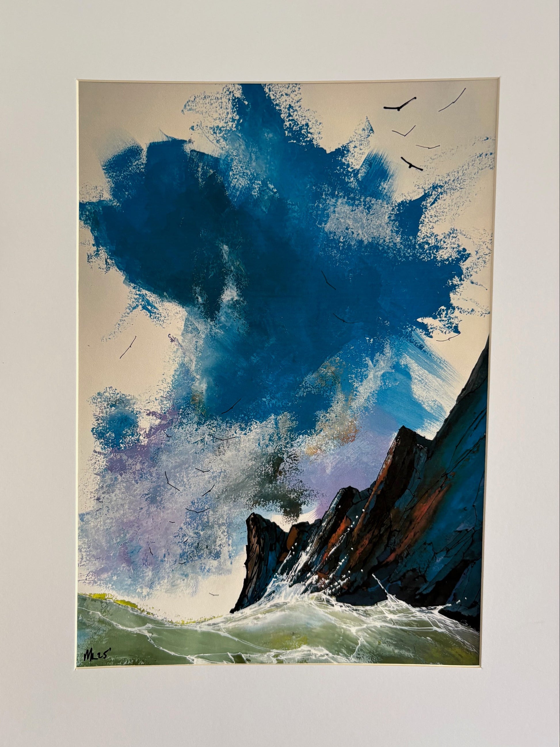 Wild Atlantic waves crashing on the Irish coast — fine art print by Irish seascape artist Marcel Lindsay
